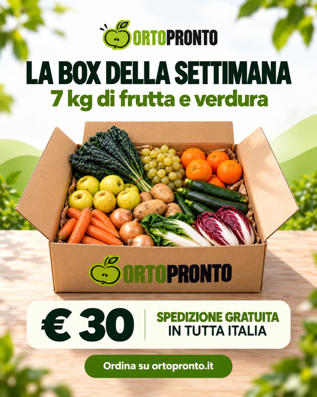 La box della settimana – 7 kg di frutta e verdura
